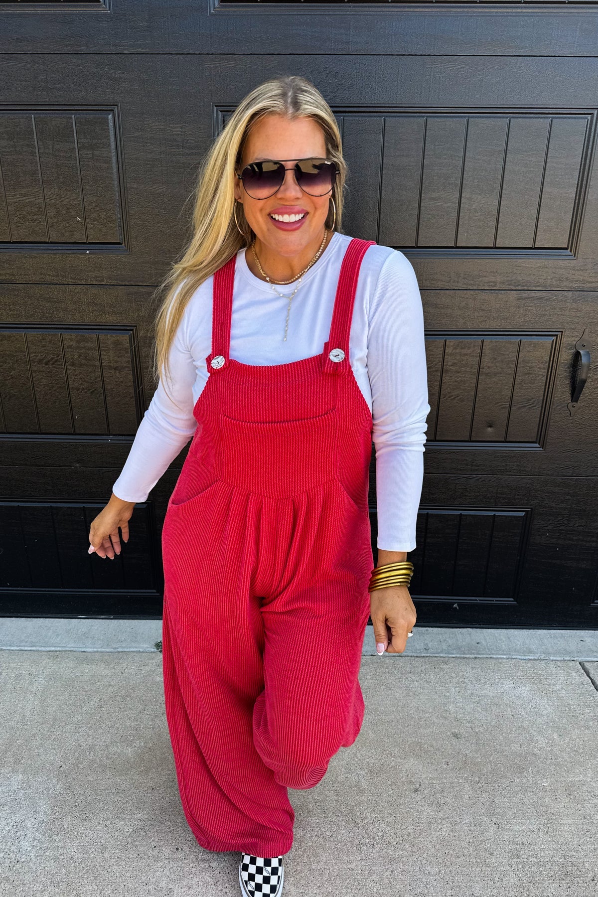 Red Boho Overalls