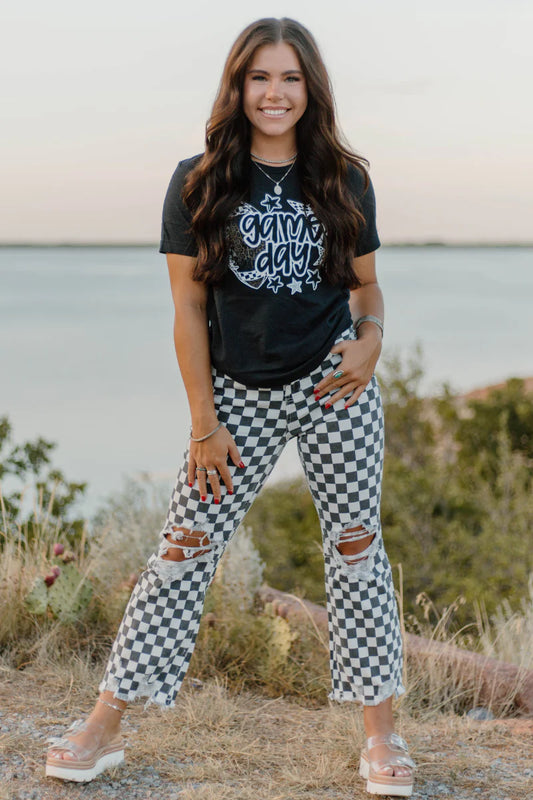 Checkered Jeans